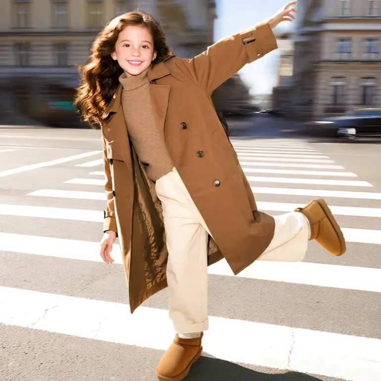 Kids’ Cozy Faux Suede Winter Boots
