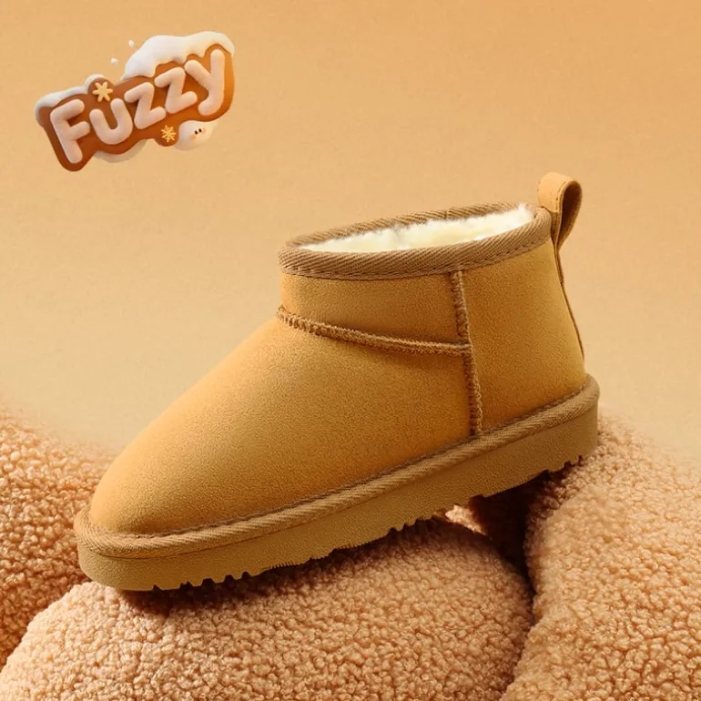 Kids’ Cozy Faux Suede Winter Boots