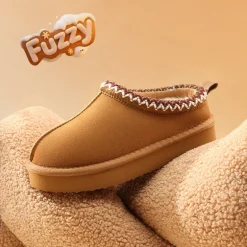 Kids’ Cozy Wide Toe Winter Slippers