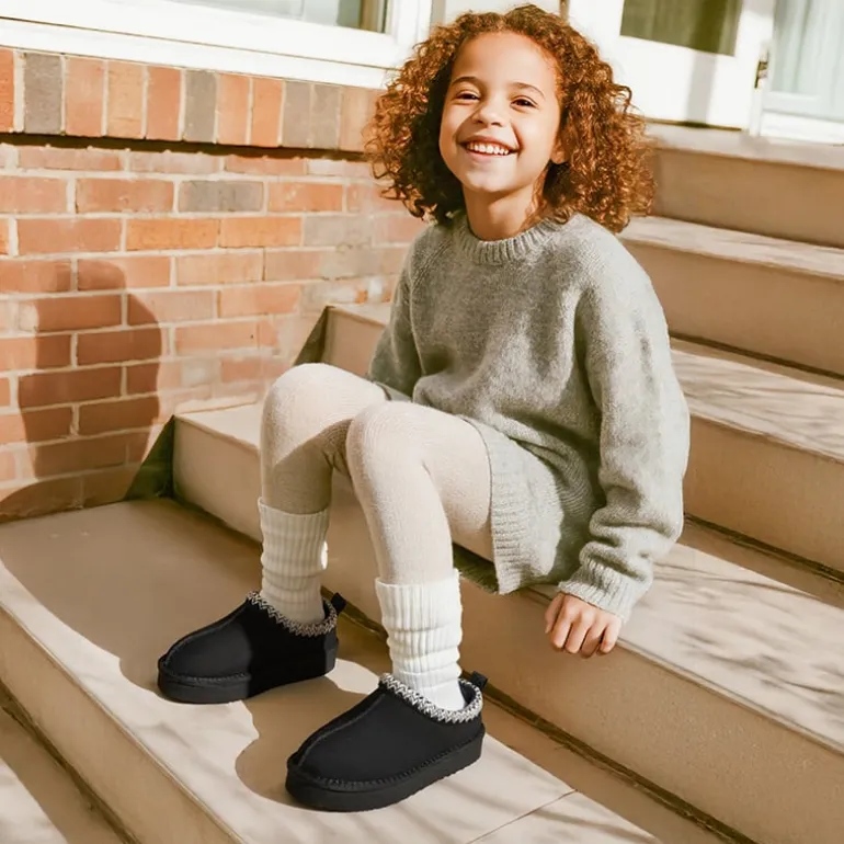 Kids’ Cozy Wide Toe Winter Slippers