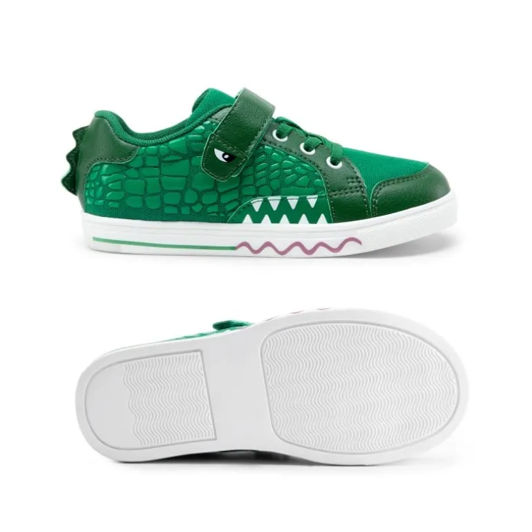 Kids’ Dinosaur-Inspired Hook-and-Loop Sneakers