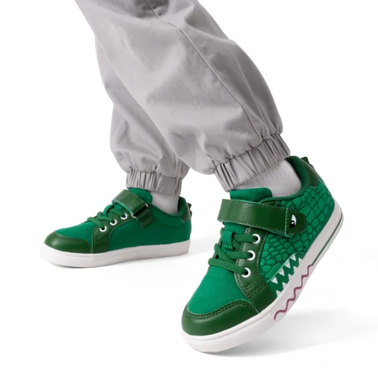 Kids’ Dinosaur-Inspired Hook-and-Loop Sneakers