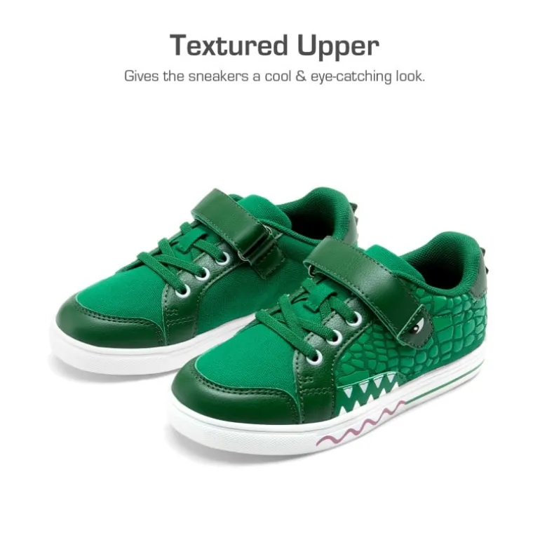 Kids’ Dinosaur-Inspired Hook-and-Loop Sneakers