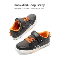 Kids’ Dinosaur-Inspired Hook-and-Loop Sneakers