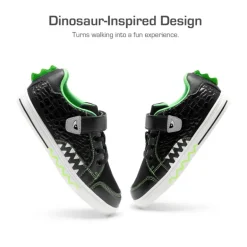 Kids’ Dinosaur-Inspired Hook-and-Loop Sneakers