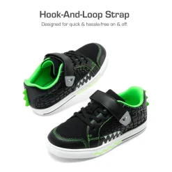 Kids’ Dinosaur-Inspired Hook-and-Loop Sneakers