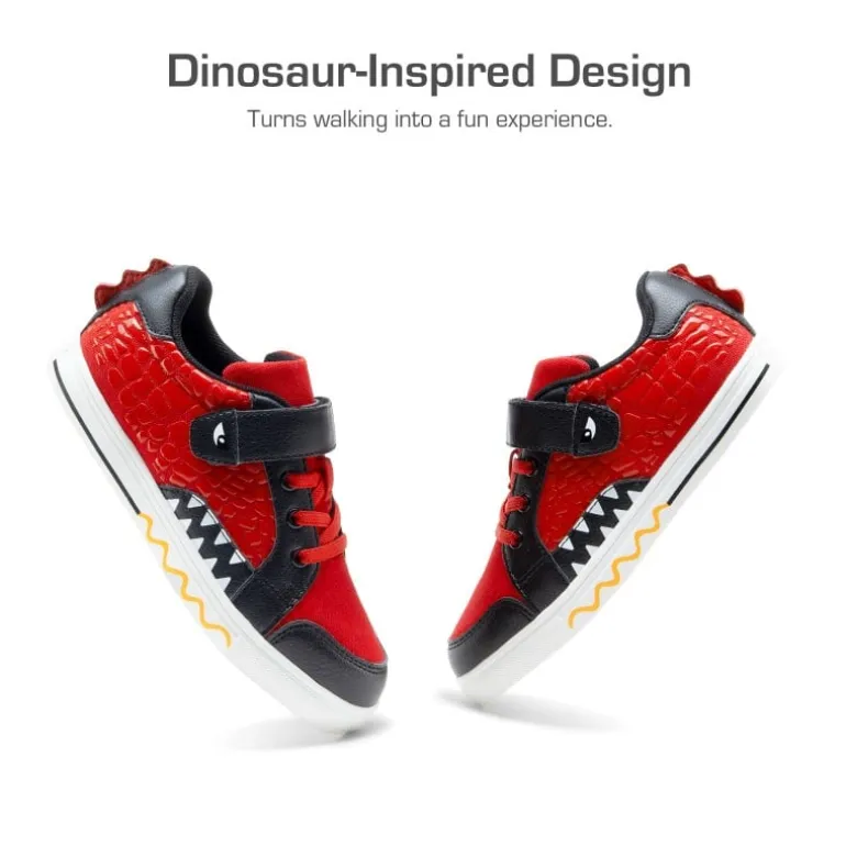 Kids’ Dinosaur-Inspired Hook-and-Loop Sneakers