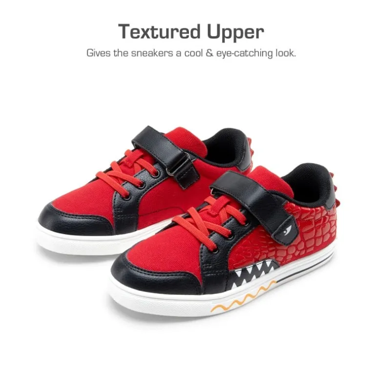 Kids’ Dinosaur-Inspired Hook-and-Loop Sneakers