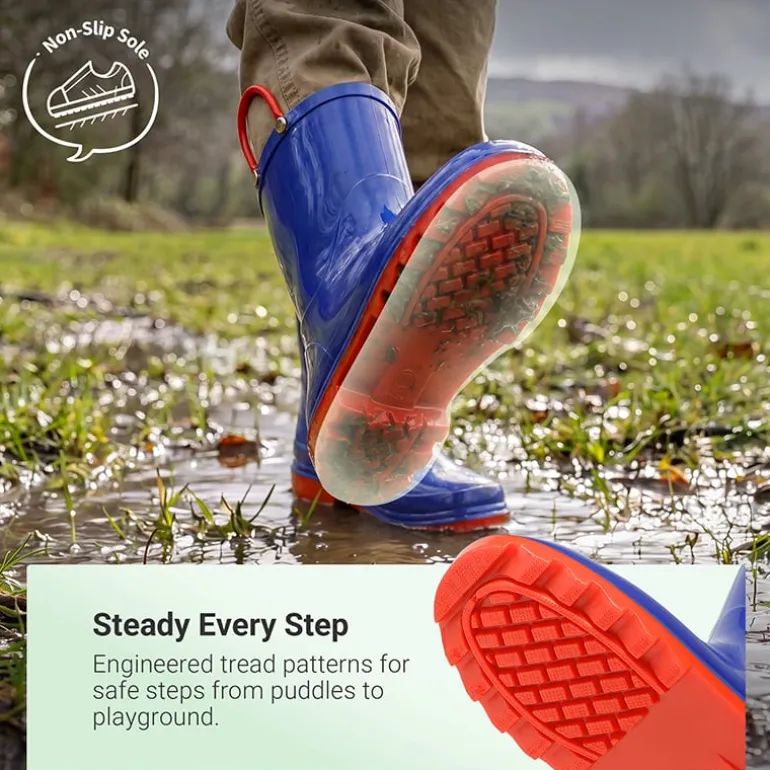 Kids' Easy-on Waterproof Rain Boots