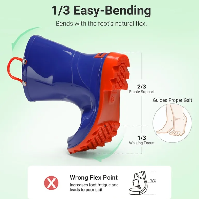 Kids' Easy-on Waterproof Rain Boots