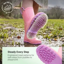 Kids' Easy-on Waterproof Rain Boots