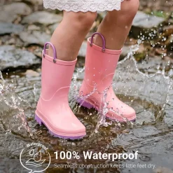 Kids' Easy-on Waterproof Rain Boots
