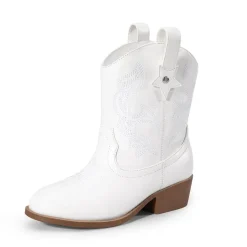 Kids’ Embroidered Slip-On Cowgirl Boots