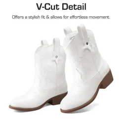 Kids’ Embroidered Slip-On Cowgirl Boots