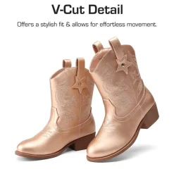 Kids’ Embroidered Slip-On Cowgirl Boots