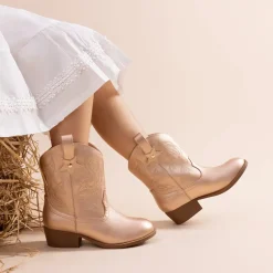 Kids’ Embroidered Slip-On Cowgirl Boots