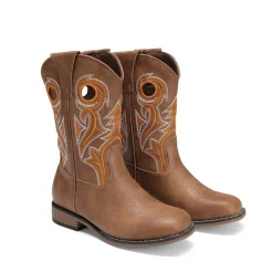Kids’ Embroidered Square Toe Cowboy Boots