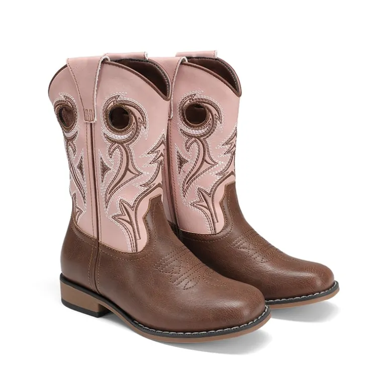 Kids’ Embroidered Square Toe Cowboy Boots