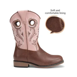 Kids’ Embroidered Square Toe Cowboy Boots