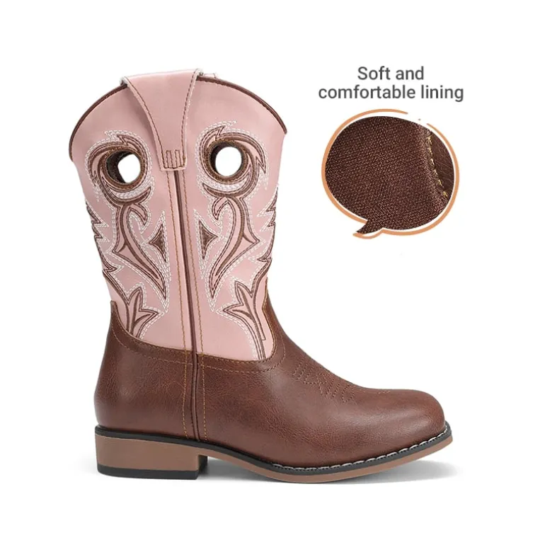 Kids’ Embroidered Square Toe Cowboy Boots