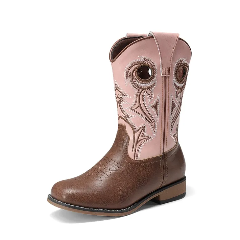 Kids’ Embroidered Square Toe Cowboy Boots