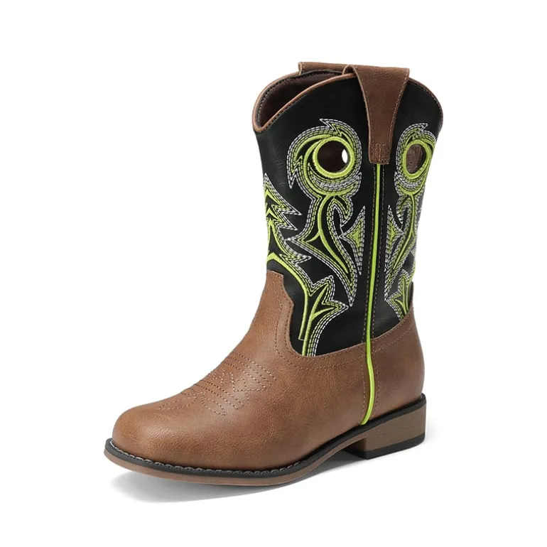 Kids’ Embroidered Square Toe Cowboy Boots