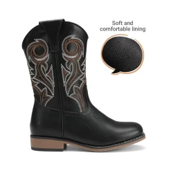 Kids’ Embroidered Square Toe Cowboy Boots