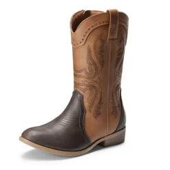 Kids Embroidery Western Cowboy Boots