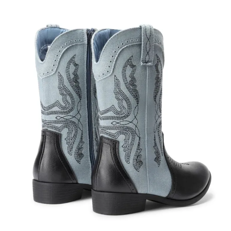 Kids Embroidery Western Cowboy Boots