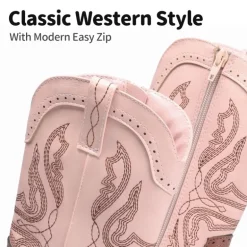 Kids Embroidery Western Cowboy Boots