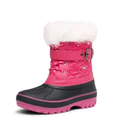 Kids Faux Fur Trim Mid-calf Boots
