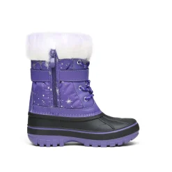 Kids Faux Fur Trim Mid-calf Boots