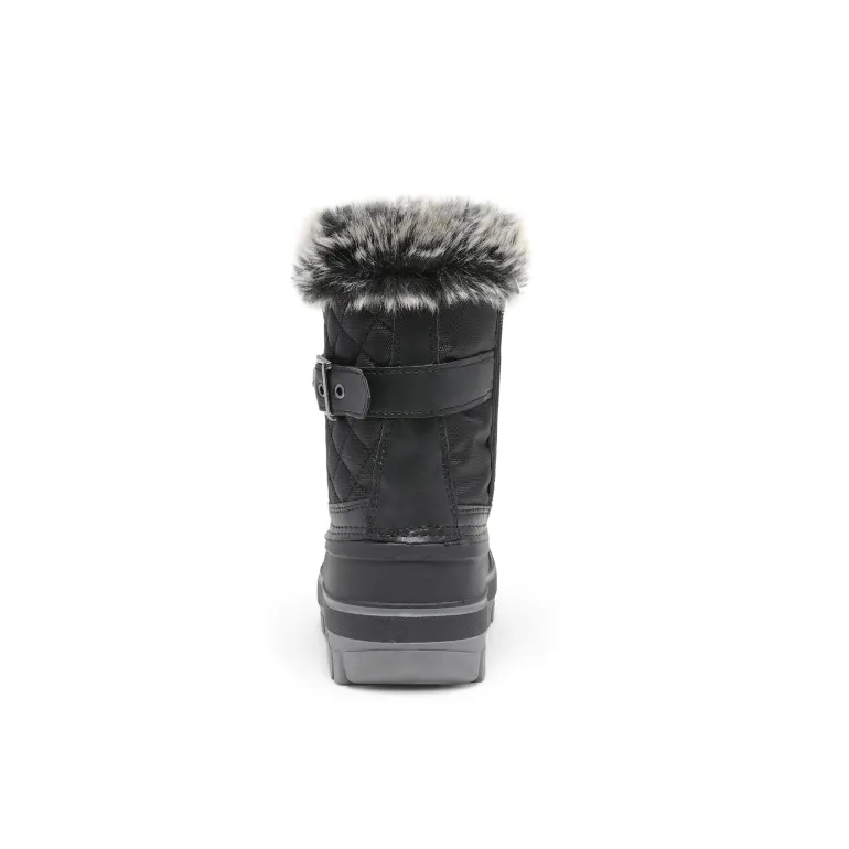 Kids Faux Fur Trim Mid-calf Boots