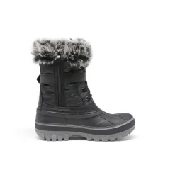 Kids Faux Fur Trim Mid-calf Boots