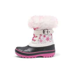 Kids Faux Fur Trim Mid-calf Boots