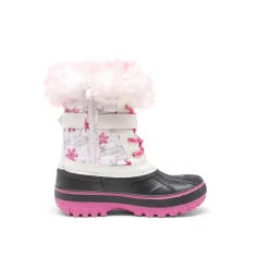 Kids Faux Fur Trim Mid-calf Boots