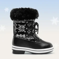 Kids Faux Fur Winter Snow Boots