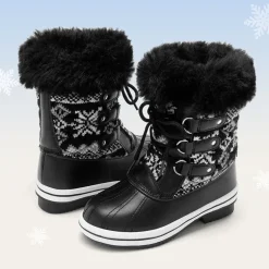 Kids Faux Fur Winter Snow Boots