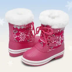 Kids Faux Fur Winter Snow Boots