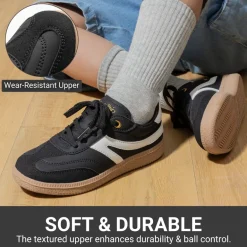 Kids Faux Suede Toe Cap Soccer Cleats