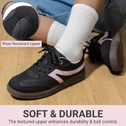 Kids Faux Suede Toe Cap Soccer Cleats