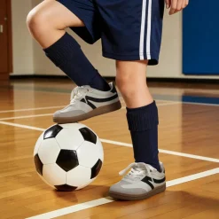 Kids Faux Suede Toe Cap Soccer Cleats