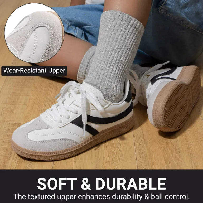 Kids Faux Suede Toe Cap Soccer Cleats
