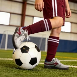 Kids Faux Suede Toe Cap Soccer Cleats