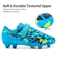 Kids Hook-and-loop Strap Soccer Cleats
