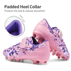 Kids Hook-and-loop Strap Soccer Cleats
