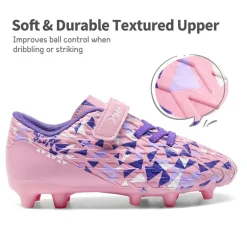 Kids Hook-and-loop Strap Soccer Cleats