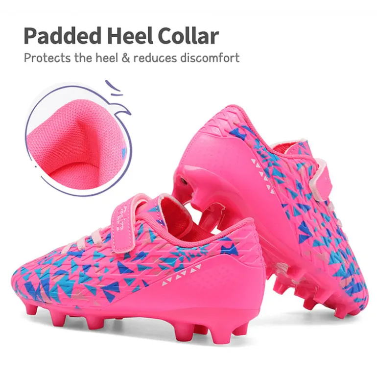 Kids Hook-and-loop Strap Soccer Cleats