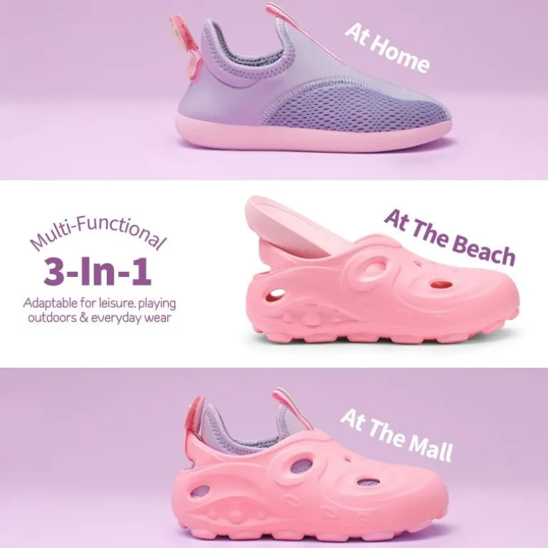 Kids 3 in 1 Lightweight Slip On Outdoor Shoes
