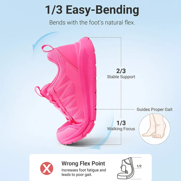 Kids’ Lace-Up Non-Slip Running Shoes